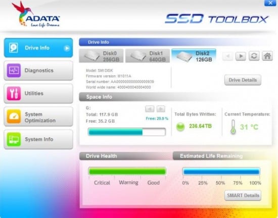 adata ssd toolbox wont connect