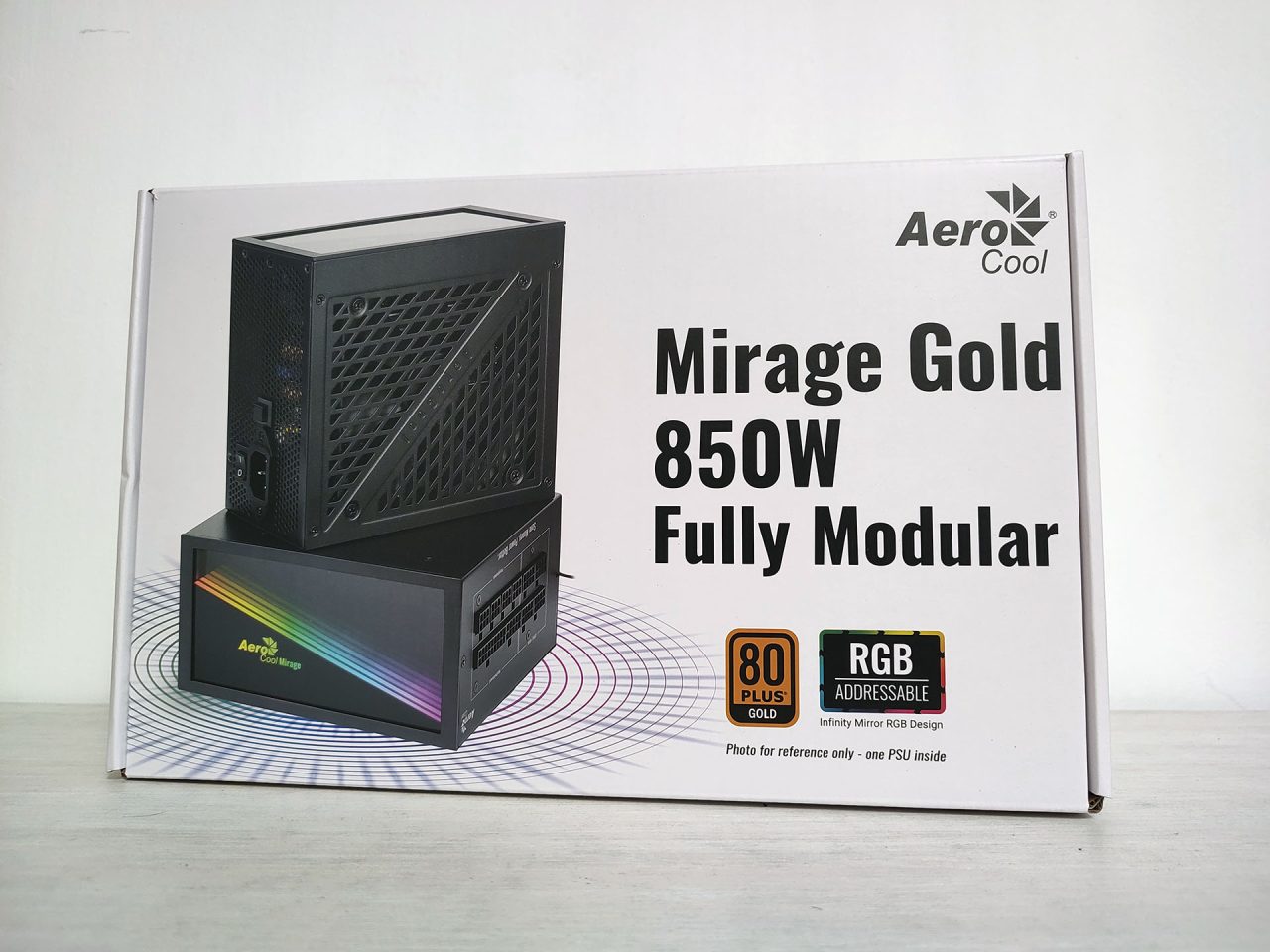 Aerocool Miragegold850 Fuente Alimentación Pc 850w Rgb Infinity Mirror  80plus Gold Condensadores Japones