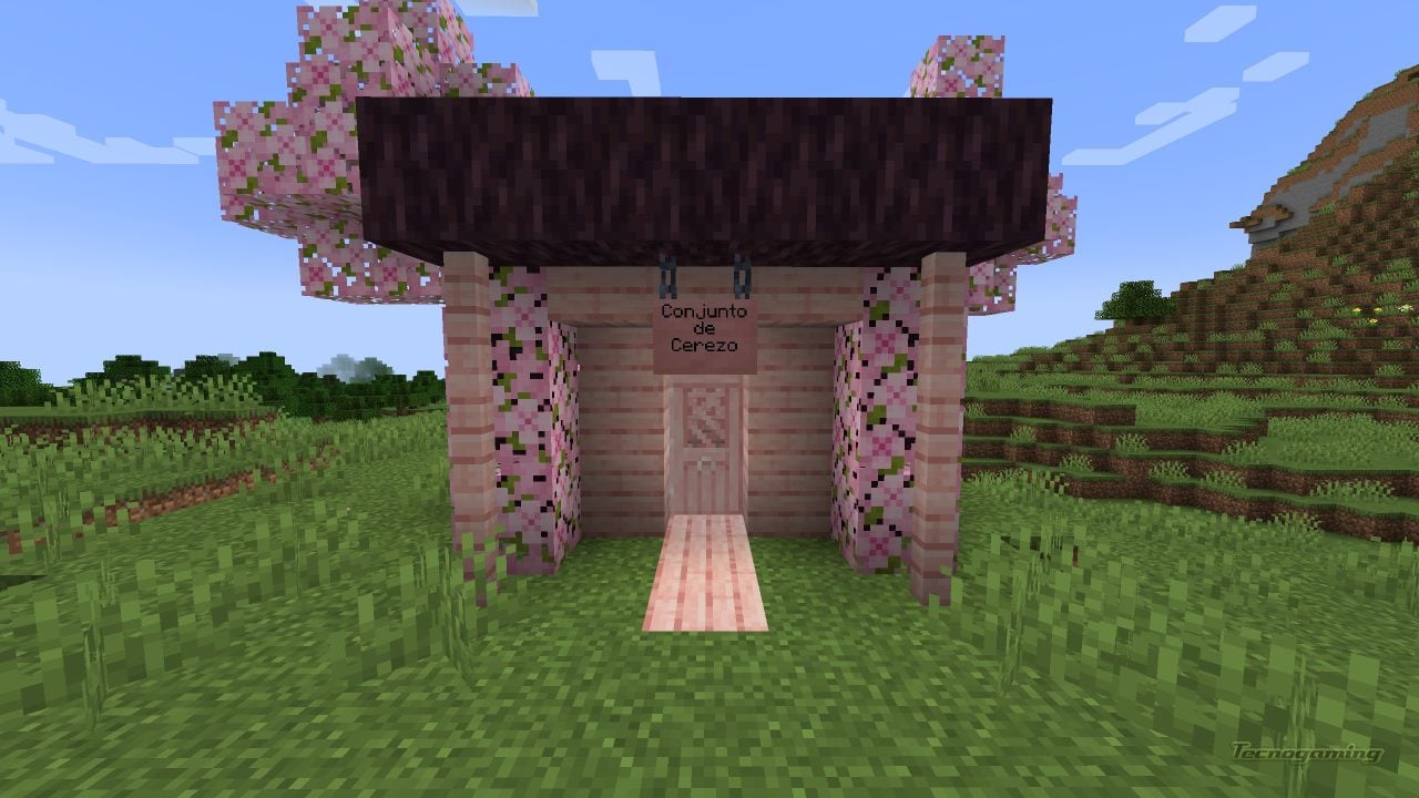 Casa Definitiva de Madera de Cerezo en Minecraft 1.20 para