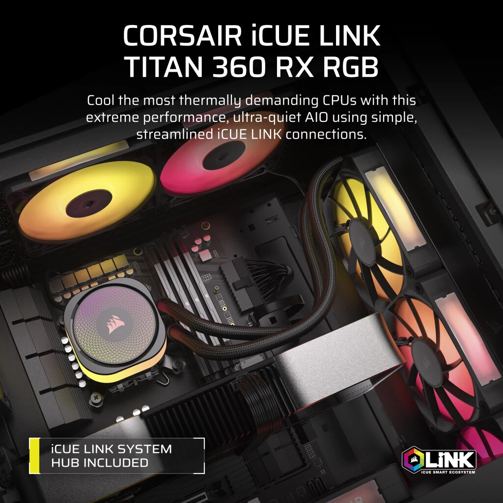 CORSAIR Lanza la Nueva Línea de Enfriadores iCUE LINK TITAN RX RGB 