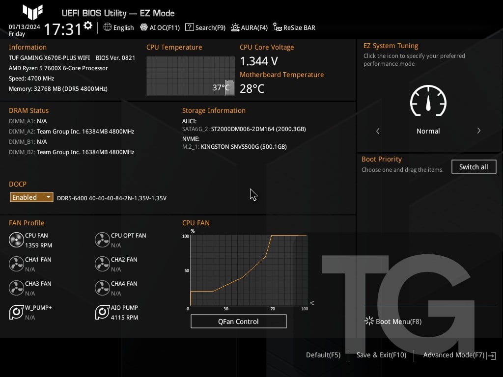 TeamGroup T-CREATE Expert 32GB Kit DDR5-6400 BIOS - Review 01