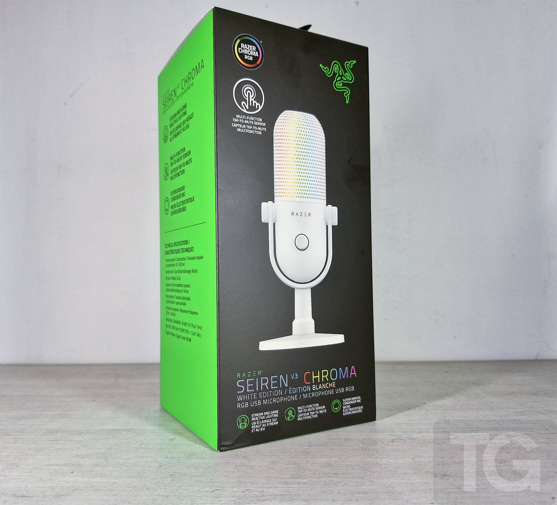 caja del Razer Seiren V3 Chroma